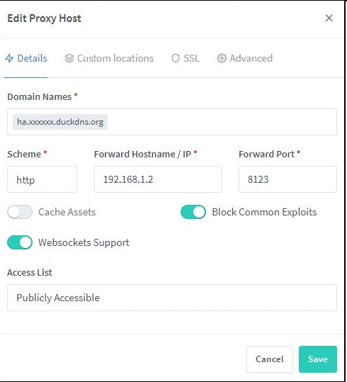 Añadir Host Nginx Proxy Manager